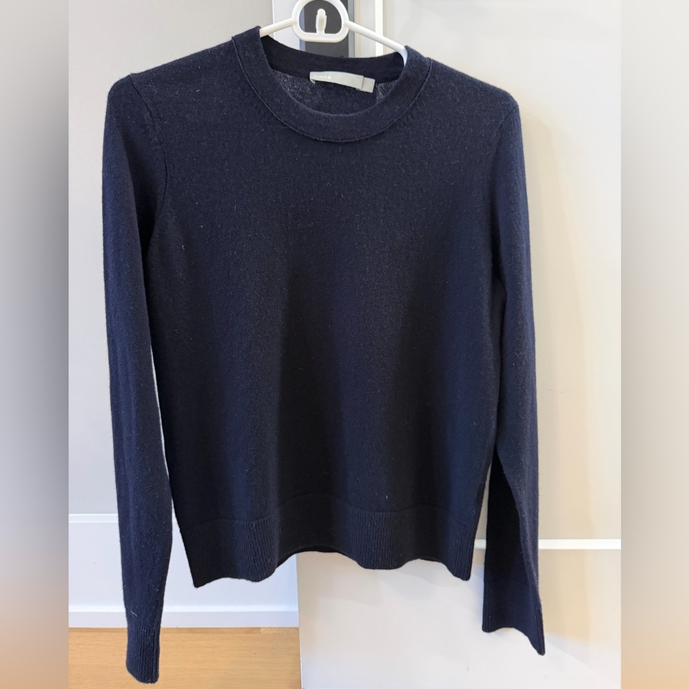 Vince 100% Deep Navy Cashmere Crewneck Sweater - S